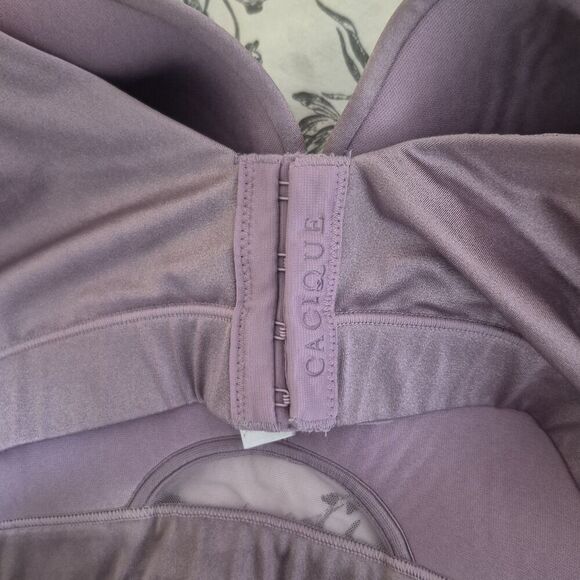 Cacique Lane Bryant Comfort Bliss Lightly Lined No Wire Smooth Bra Purple 48D - Picture 3 of 5